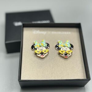 Disney x Baublebar Minnie Pineapple Bow Earrings Glasses NIB
